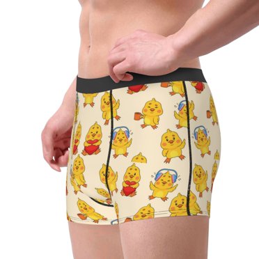Haiem Cute Chicken Men's Boxer Briefs, Every Day Comfort Stretch Cotton Moisture-Wicking Underwear-XX-Large
