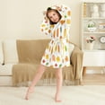 thumbnail image 3 of FORMRS Niños Bathrobe Unisex Hooded Robe Soft Plush Pajamas Sleepwear, Size 10-12T, Yellow Leaves, 3 of 7