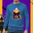 thumbnail image 2 of Rhuody Halloween Men Sweatshirts Crewneck Long Sleeve Solid Color Pullover Sweatshirt M Blue, 2 of 4