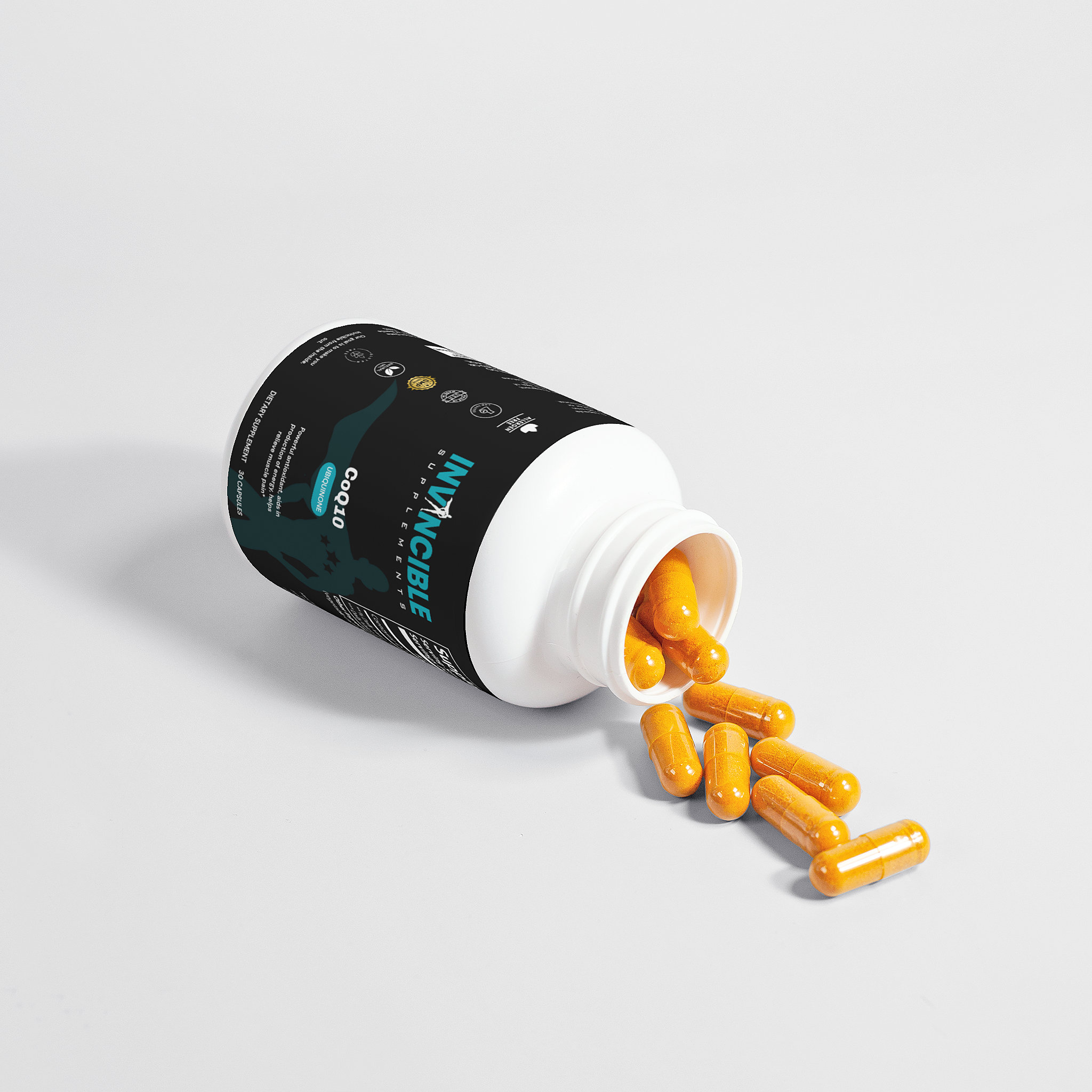 Invincible Supplements CoQ10 Ubiquinone Supplement - Energy Production, Antioxidant Protection, Cardiovascular Health, Muscle Recovery