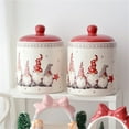 thumbnail image 4 of Christmas Themed Winter Holiday Ceramic Storage Jar with Airtight Lid for Cookies, Candy, Snacks, Chips, 4 of 7