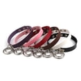 thumbnail image 2 of rygai Lady Punk Choker Double Rings Pendant Faux Leather Short Collar Necklace-Black, 2 of 6
