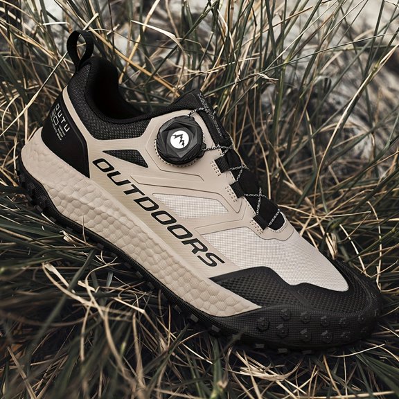Men's Comfortable Casual Sneakers, Anti-Slip Hiking Shoes for Outdoor Running, High-Quality Easy-to-Pair Buckle Shoes, Suitable for Holiday Use
