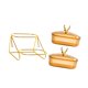 thumbnail image 5 of Cesta de frutas, plato para aperitivos, elegante soporte multifuncional para almacenar frutas estilo A 2 cuadrículas, 5 of 7