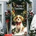 thumbnail image 5 of Kumdkd Christmas Door Cover Curtain Banner - Santa Claus & Dog-Themed Outdoor Holiday Decoration (90x180cm/35.43x70.87in), Multicolor Polyester Fabric for Festive Home Display, 5 of 6