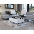 thumbnail image 2 of TUHOME Gambia Lift Top Coffee Table - White Engineered Wood - For Living Room, 2 of 7