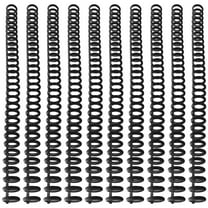 Masteelf 10 Pcs Black Spiral Coil Binding Hinged for Office and School Use Binder Supplies
