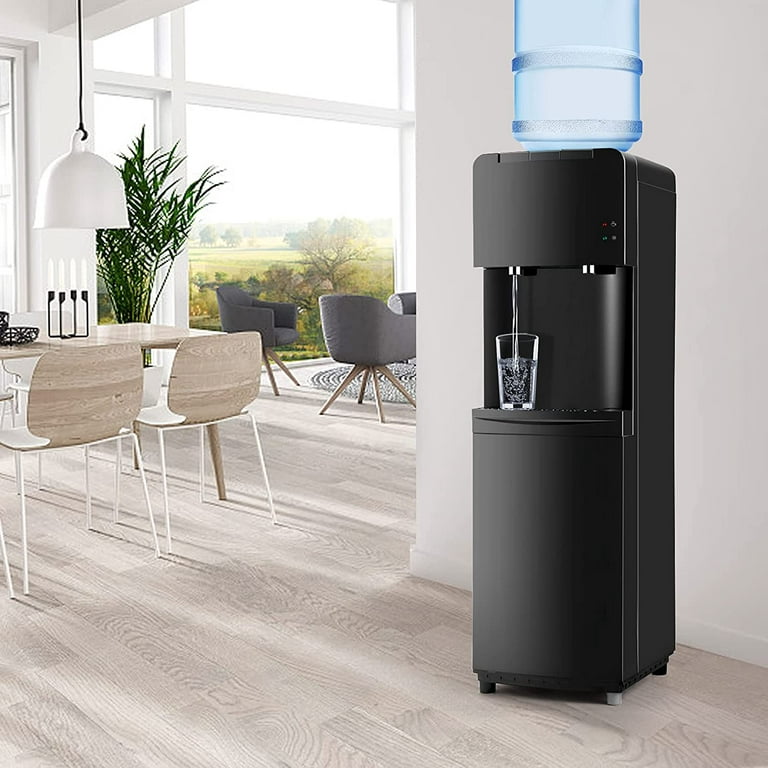 Water Coolers 5 Gallon Top Load,Hot/Cold Water Cooler Dispenser, Innovative  Slim Design Energy Saving Freestanding with Child Safety Lock for Home or