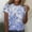 Blue, variant on KeFaWanJu Women Plus Size Tops Under $10.00 Graphic Flower Shirts Loose Crew Neck Womens Tshirt Comfortable Tops
