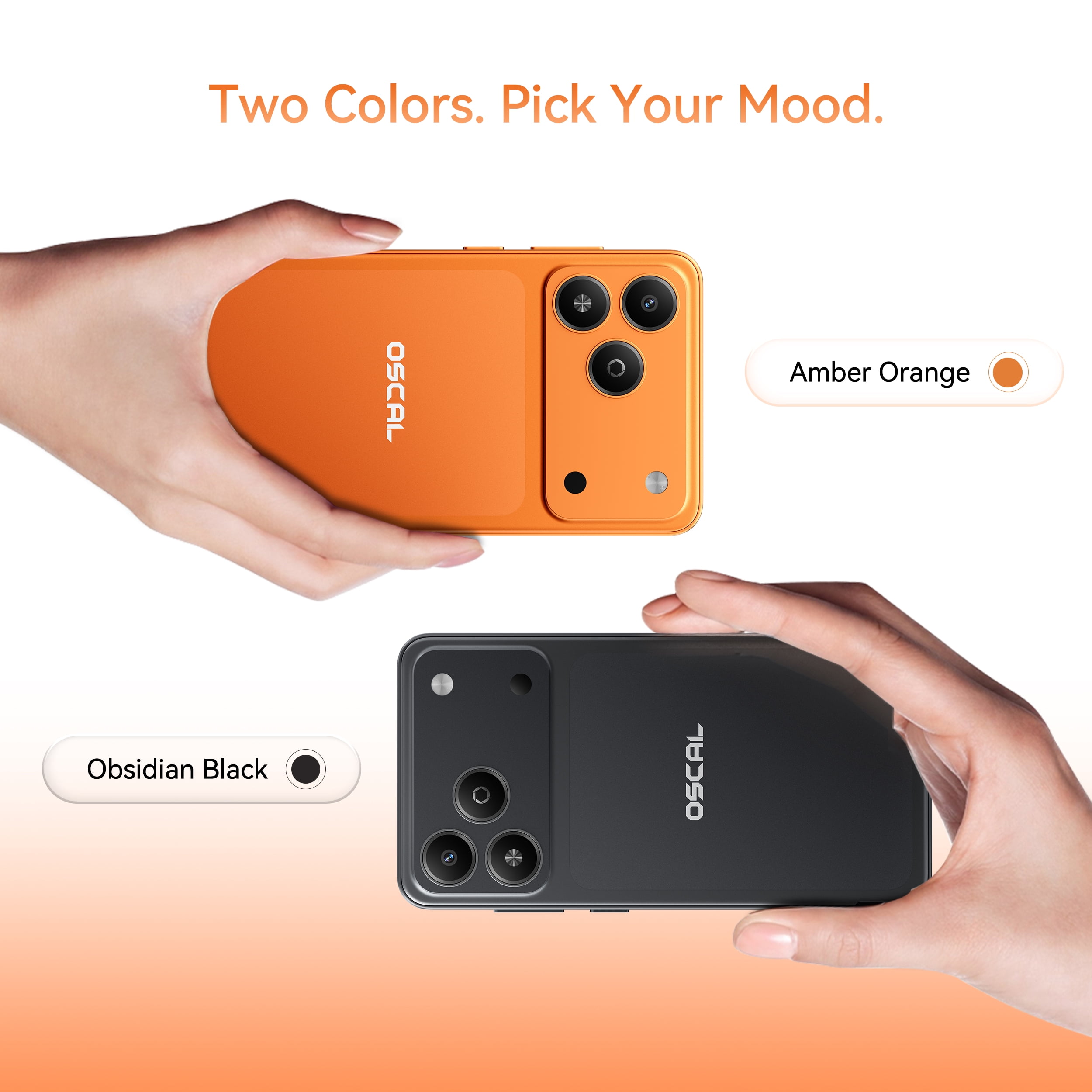 OSCAL Flat 3C Mini Unlocked Phone for Seniors,5