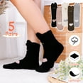 thumbnail image 3 of Bocaoying 5 Pairs Warm Coral Socks for Women, Winter Cozy Socks, Soft Cat Claw Socks, Animal Print Socks, Winter Floor Socks for Women(Animal), 3 of 7