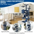 thumbnail image 3 of CL.HPAHKL 54In Cat Tree Tower for Large Cats, Cat Climbing Tower Cat Scratching Tree with Cat Scratching Stand, Big Cat Tree House Funny Toys for Kittens Pet(Navy Blue), 3 of 8