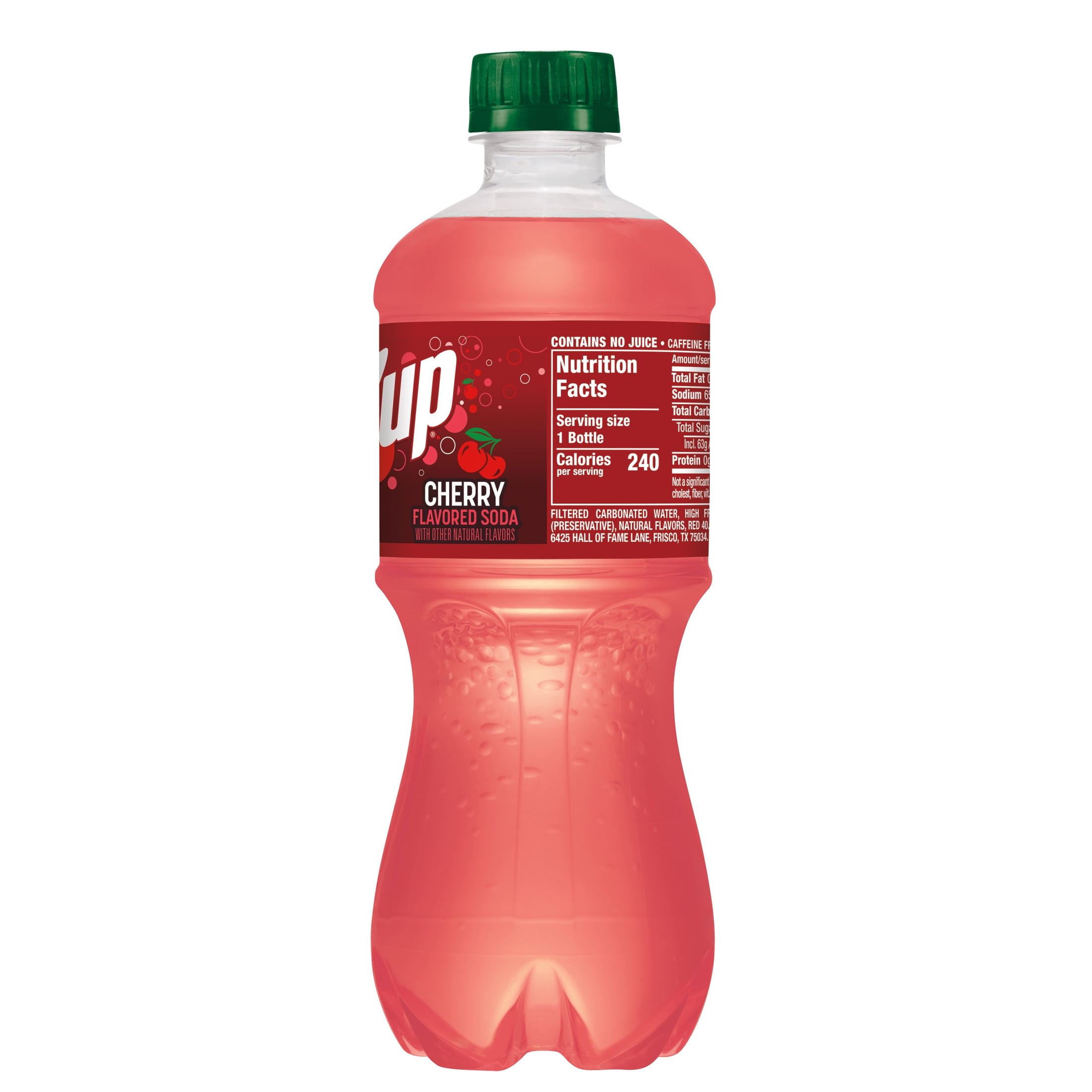 7UP Caffeine Free Cherry Soda Pop, 20 fl oz, Bottle