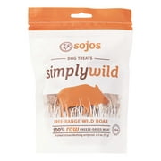 Angle View: Sojos Simply Wild Boar Freeze-Dried Dog Treats, 2.5-oz bag