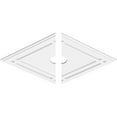 thumbnail image 2 of 30"W x 20"H x 3"ID x 10 1/2"C x 1"P Diamond Architectural Grade PVC Contemporary Ceiling Medallion, Two Piece, 2 of 11