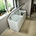 thumbnail image 6 of Pefilos 39" Large Cat Litter Box Enclosure for Indoor Cats, Hidden Cat Litter Box Furniture, Top Open Cat Houses Washroom, White, 6 of 8