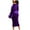 Purple, variant on ChaoHeng Casual Dresses for Women Womens Dresses Long Sleeve Women Strapless Suede with Medium-Length Puff Sleeves