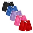 thumbnail image 4 of XMMSWDLA Unisex Kids Outfits 5 Packs Girls Cotton Athletic Shorts Active Running Shorts Toddler Summer Shorts Yoga Shorts Multicolor Preschooler Clothing Pack, 4 of 9