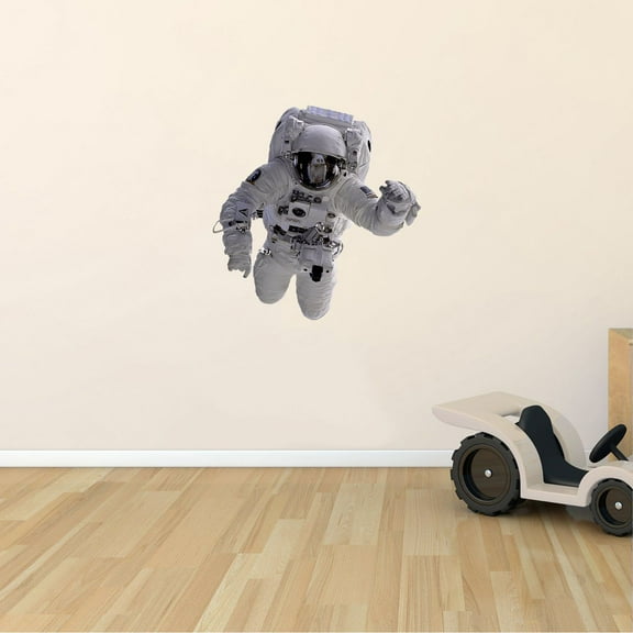 Home Art Astronaut Vinyl Wall Decal Space Suit Design | 18" x 20" Removable Kids Bedroom Living Room Cosmonaut Space Traveler Adhesive Man From Outer Space Decoration Sticker - Multicolor