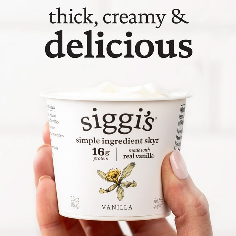 Siggi's Icelandic Skyr Nonfat Yogurt, Vanilla, 5.3 oz - Walmart.com