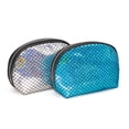 thumbnail image 2 of Blue Holographic Fish Scale Cosmetic Pouch - Style 1 Large Capacity Polyester Makeup Organizer with Zipper Closure, Portable Travel Toiletry Storage Bag for Home & Trip, Exquisite Pattern & Durable, 2 of 7