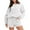 White womens 2 piece sets, variant on Womens Sweatsuits Set Womens Button up Lounge Sets Casual V Neck Long Sleeve Sweatshirt and Drawstring Pocket Shorts Tracksuits Sets Sports Running 2 Piece Outfits