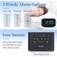 thumbnail image 3 of Radio Despertador Digital YONGSHENG con Cargador USB Dual para Dormitorio Negro, 3 of 5