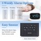 thumbnail image 3 of Radio despertador digital con cargador USB dual para dormitorio, volumen y brillo de alarma ajustables (negro) Hy, 3 of 5
