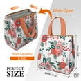 thumbnail image 3 of Pioneer Flower Floral Print Pattern Insulated Lunch Bag for Women & Adults,Large Portable Soft Cooler Lunch Bag,Thermal Food Storage Tote with Pearl Cotton,8.66L,8.75x5.75x9.5 Inch, 3 of 6