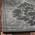 thumbnail image 4 of Safavieh Courtyard Jennifer Damask Indoor/Outdoor Area Rug, Light Gray/Anthracite, 5'3" x 7'7", 4 of 9