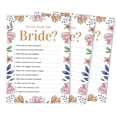 thumbnail image 1 of Inkdotpot How Well Do You Know The Bride Bridal Shower Bachelorette PartyGameActivityCards 50-PackFloralWho Know The Bride Best, 1 of 7