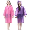 thumbnail image 1 of Poncho de Pluie pour Enfants, Lot de 2, Imperméable Réutilisable Vestes de Pluie pour Filles Garçons 6-14, 1 of 7