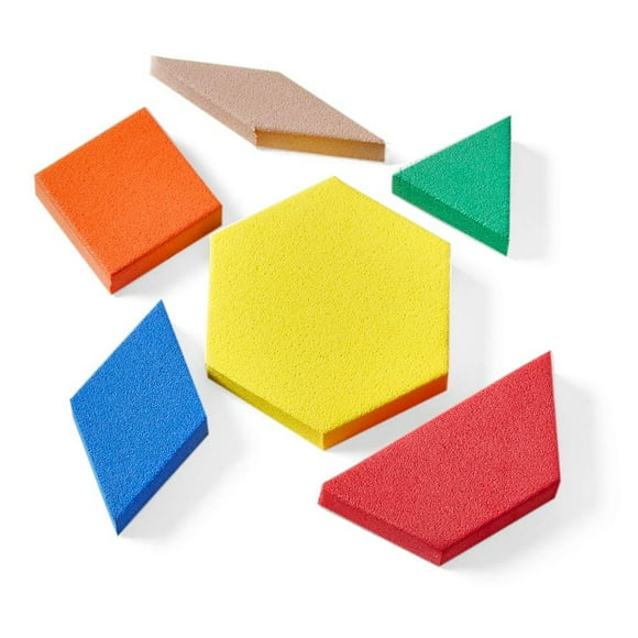 Espuma hand2mind de Pattern Blocks para niños de jardín de infantes juego de 100