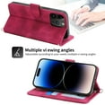 thumbnail image 4 of SaniMore for iPhone 14 Pro 6.1" Magnetic Flip Wallet Case with Cross Body Strap, PU Leather Case with Card Slot & Multi-Angle Kickstand Shockproof Protective Case for Girls Ladies, Winered, 4 of 12