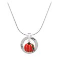 thumbnail image 1 of Delight Jewelry Silvertone Small Pumpkin With Lines Joy Ring Charm Necklace, 18", 1 of 4