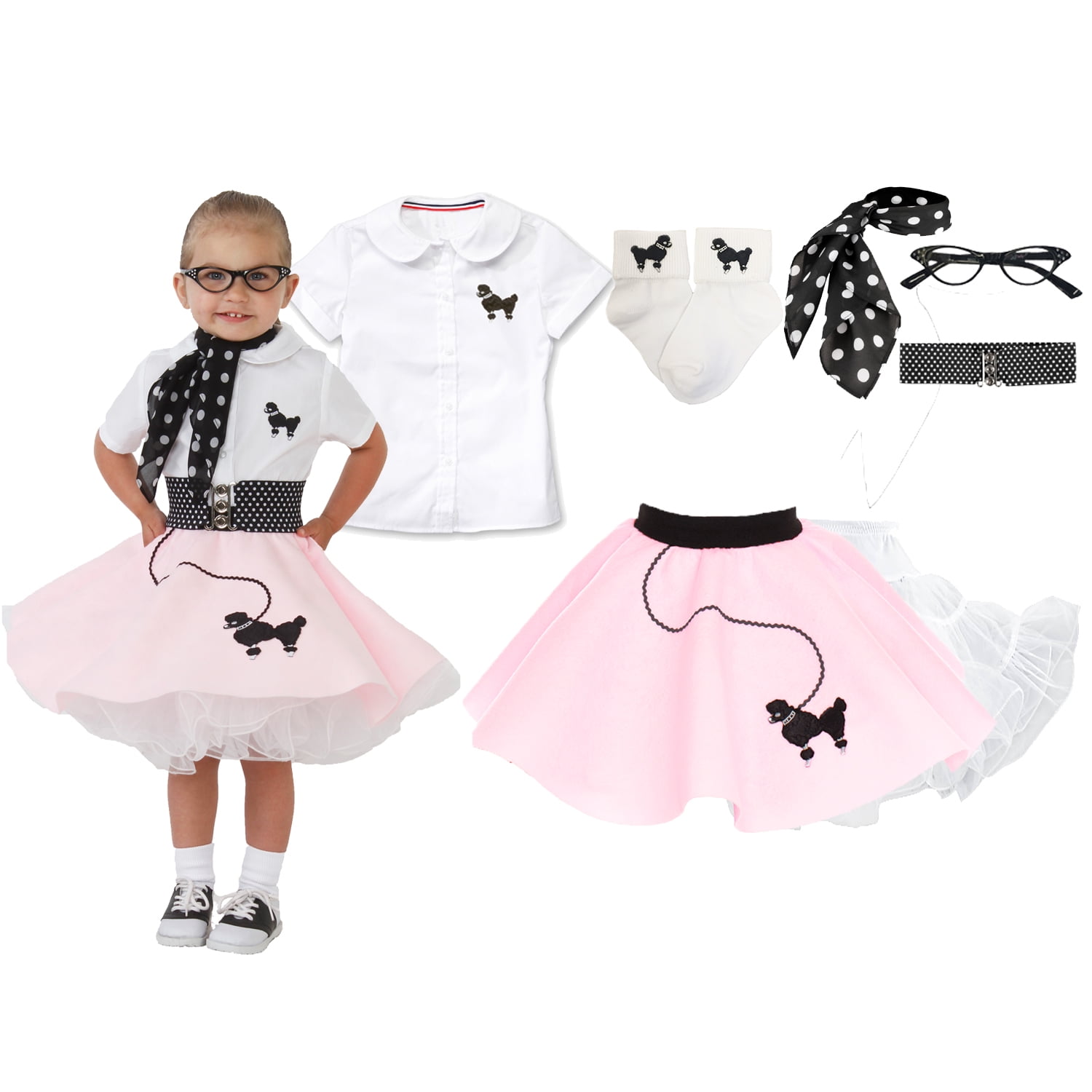 1950s 2.5" Toddler Cinch Belt Sock Hop Poodle Skirt Costume Party Accessory 