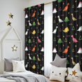 thumbnail image 5 of Blackout Kids Curtains,Black Dinosaurs Geometric Pattern Childrens Insulated Curtains Set Of 2,Bedroom Essentials,Toddler Room Decor 52"x84", 5 of 5