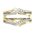 thumbnail image 3 of Dazzlingrock Collection 0.25 Carat (ctw) 18K Diamond Anniversary Enhancer Guard Double Ring 1/4 CT, Yellow Gold, Size 5, 3 of 6