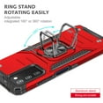 thumbnail image 6 of Xhy Samsung Galaxy A03S Case with Magnetic Ring Holder Kickstand Military Grade Full Body Double Layer Drop Protection Rugged Durable Detachable for Samsung Galaxy A03S Phone - Red, 6 of 8