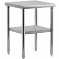 thumbnail image 1 of Garvee Stainless Steel Work Table, 24 x 24 x 34", 2 Tiers,  Food Prep Worktable, Silver, 1 of 9