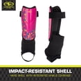thumbnail image 6 of Athletic Works XS Soccer Shin Guards for Kids, Durable PP Shell, Pink/Black, 6 of 9