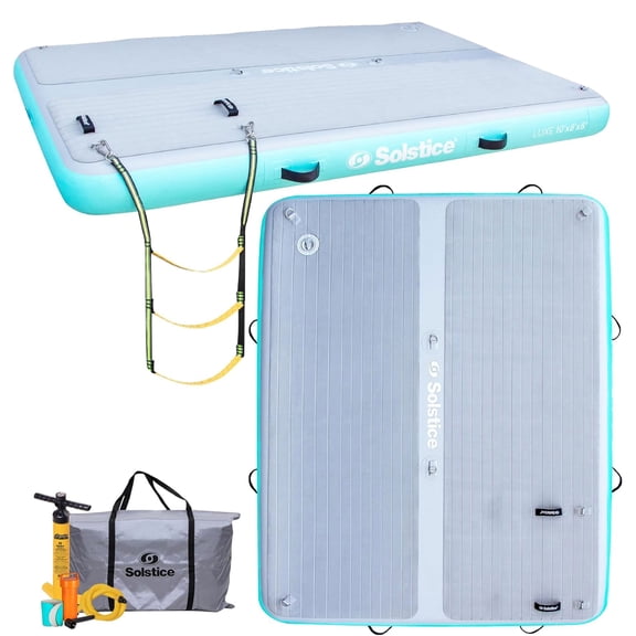 Solstice Original Inflatable LUXE Dock Platform 10' x 8' Floating Water Mat