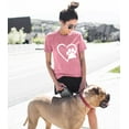 thumbnail image 5 of VILOVE Women Paw Love T-Shirt Dog Lover Shirt Paw Print Heart Tee Shirt Cute Dog Mom Short Sleeve Tee Tops, 5 of 6