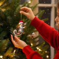 thumbnail image 4 of WUJGXI Santa Hat Christmas Ornament Unique Festive Design Xmas Tree Home Party Decor Creative Animal‑Theme Holiday Tree Decoration, 4 of 5