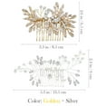 thumbnail image 4 of Frcolor 2pcs Hairpin Combs Crystal Rhinestone Bridal Hair Hair Clips Women Bride Bridesmaids Wedding Headpiece, 4 of 8