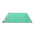 thumbnail image 2 of Ahgly Company Machine Washable Indoor Rectangle Solid Turquoise Blue Modern Area Rugs, 2' x 3', 2 of 4