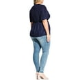 thumbnail image 2 of City Chic Trendy Plus Size Twist Front Top Navy 24W, 2 of 2