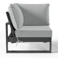 thumbnail image 4 of WestinTrends Montara Outdoor HDPE Sectional Corner Sofa Seat with Water-Proof Cushions, Gray/Light Gray, 4 of 15