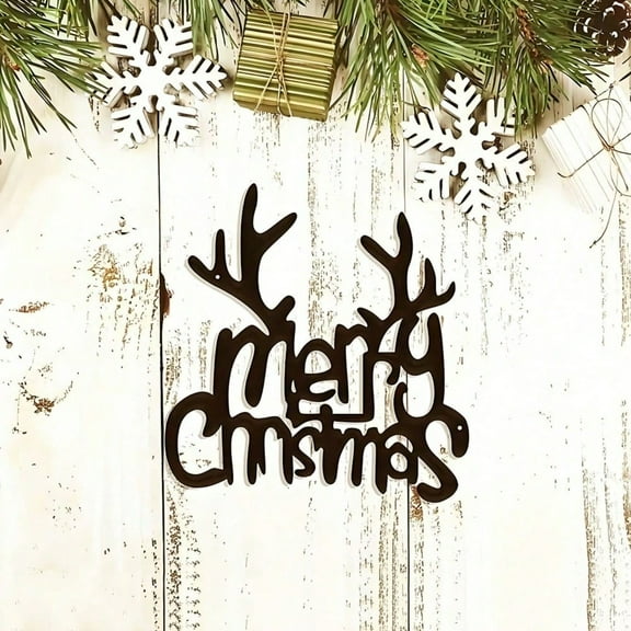 Elegant Deer Antler Metal Wall Decor - Christmas Wrought Iron Decorations For Home, Retail And Event Spaces | Holiday Decor For Modern Home Decor, Room Decor, Bedroom Decor, Waterproof,  Wall Decor