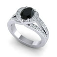 thumbnail image 2 of 2.35 Carat Natural Diamond Black Onyx Gemstone Elegant Bridal Ring for Women 18K White Gold Size 6 by Diamond-Capitals, 2 of 8